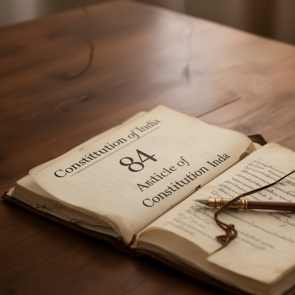 AI-generated illustration of Article 84 of the Constitution of India