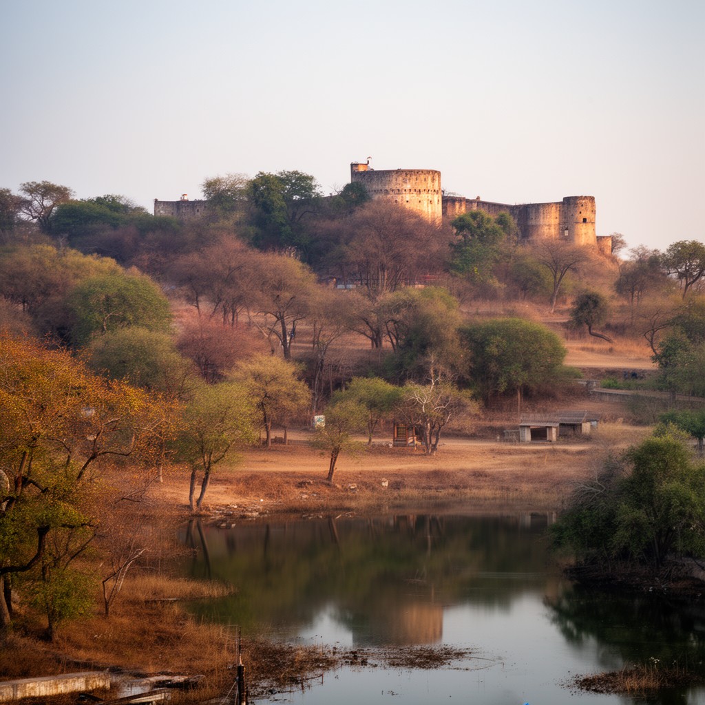 AI-generated illustration of Ranthambore National Park