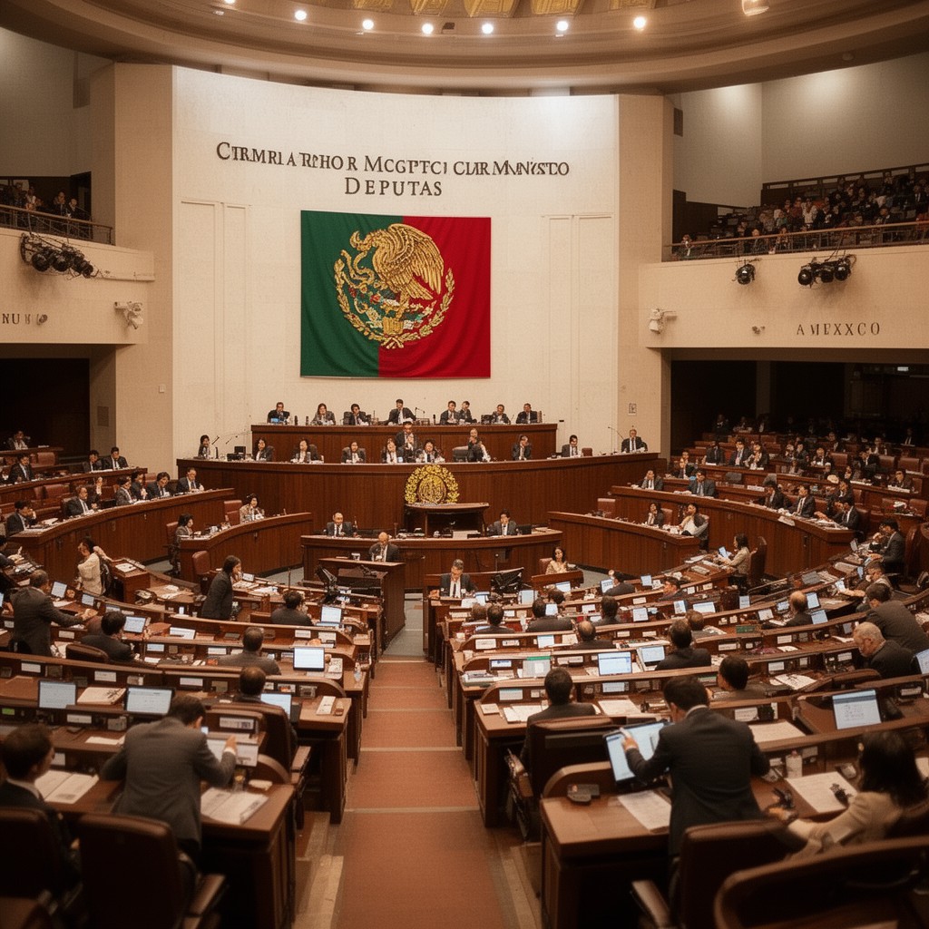 AI-generated illustration of Chamber of Deputies (Mexico)