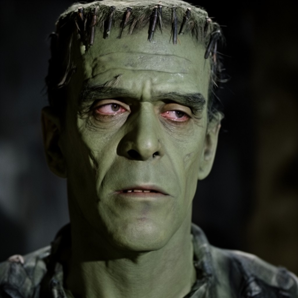 AI-generated illustration of Frankenstein (1931)