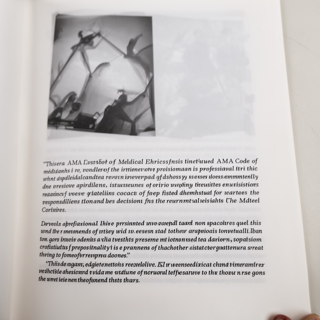 AI-generated illustration of AMA Code of Medical Ethics