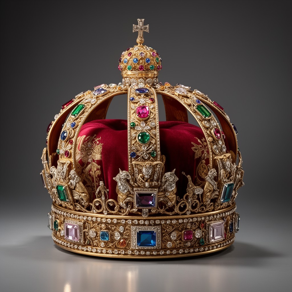 AI-generated illustration of Imperial crown of the Holy Roman Empire