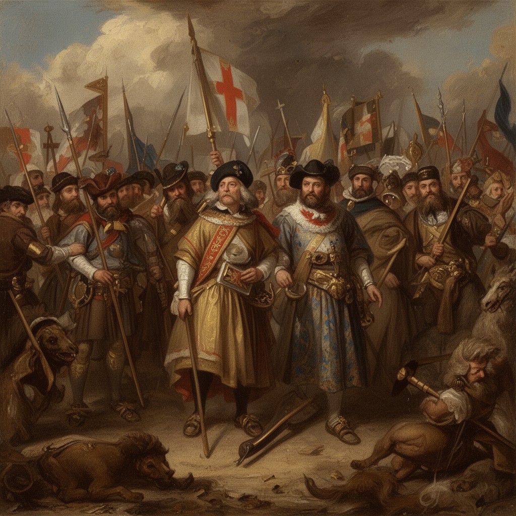 AI-generated illustration of Catholic League (Holy Roman Empire)