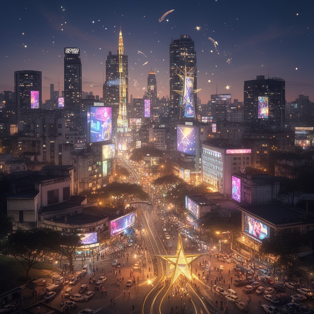 AI-generated illustration of City of Stars
