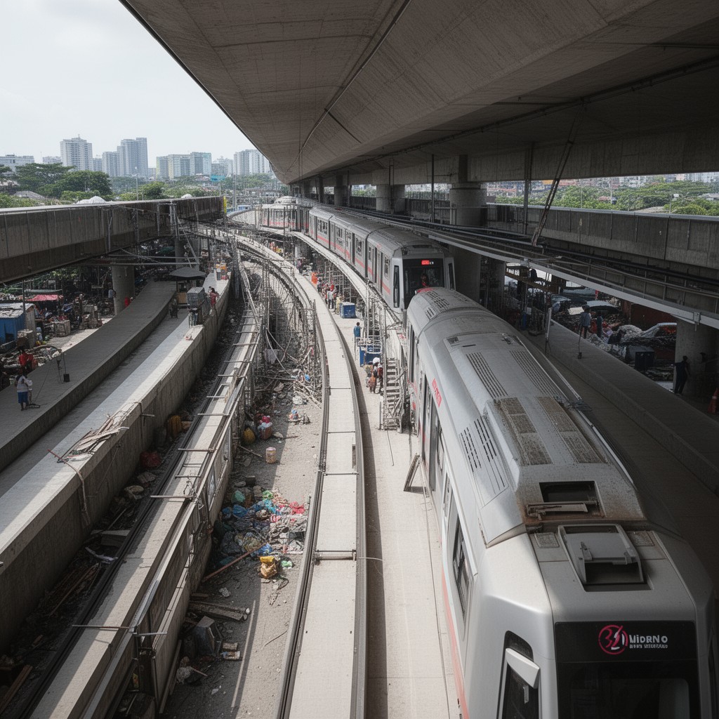 AI-generated illustration of MRT Line 7 (under construction)