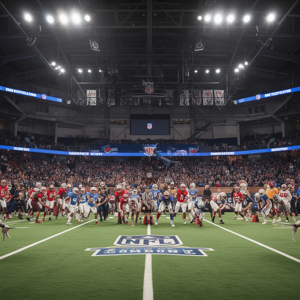 AI-generated illustration of NFL Scouting Combine