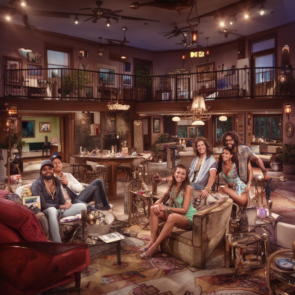 AI-generated illustration of MTV Cribs