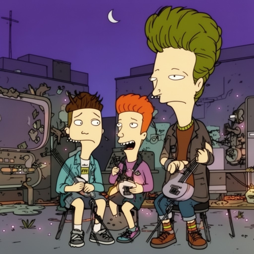 AI-generated illustration of Beavis and Butt-Head