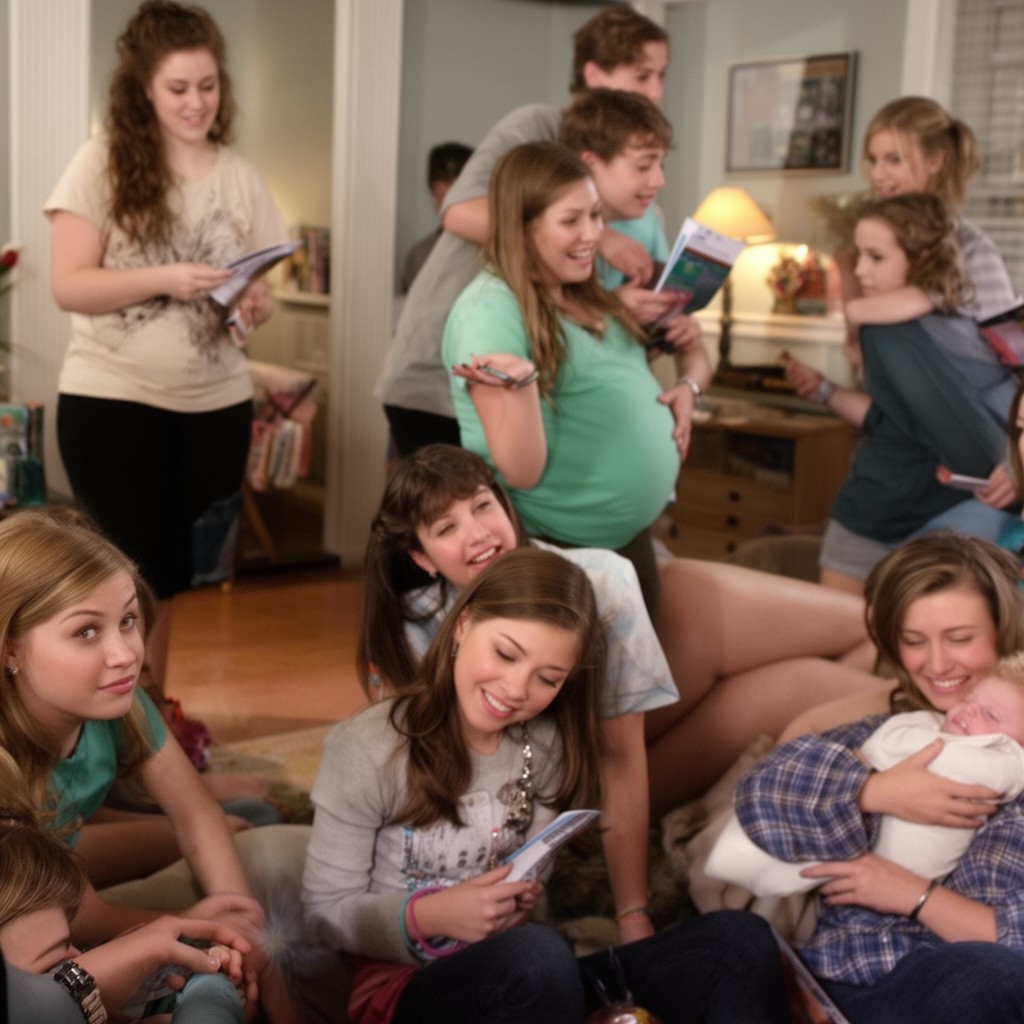 AI-generated illustration of 16 and Pregnant