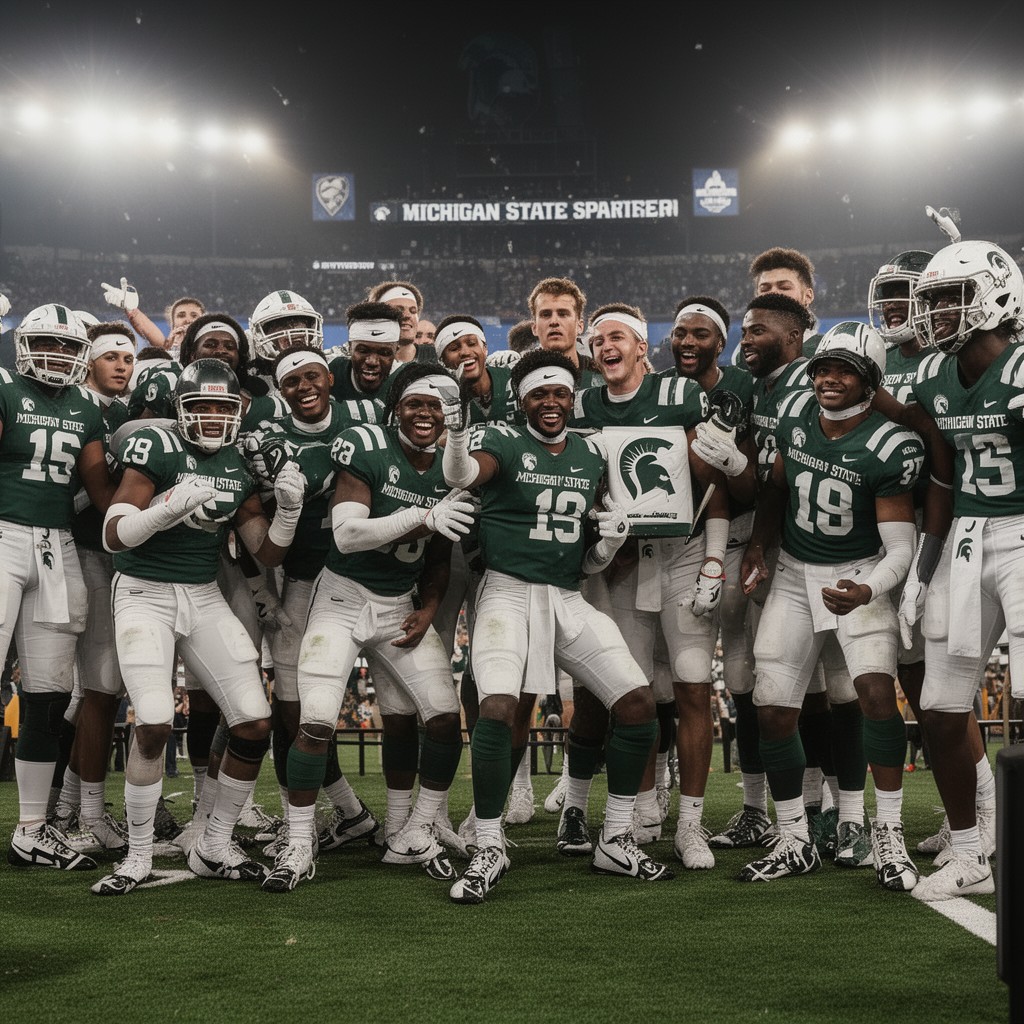 AI-generated illustration of Michigan State Spartans football