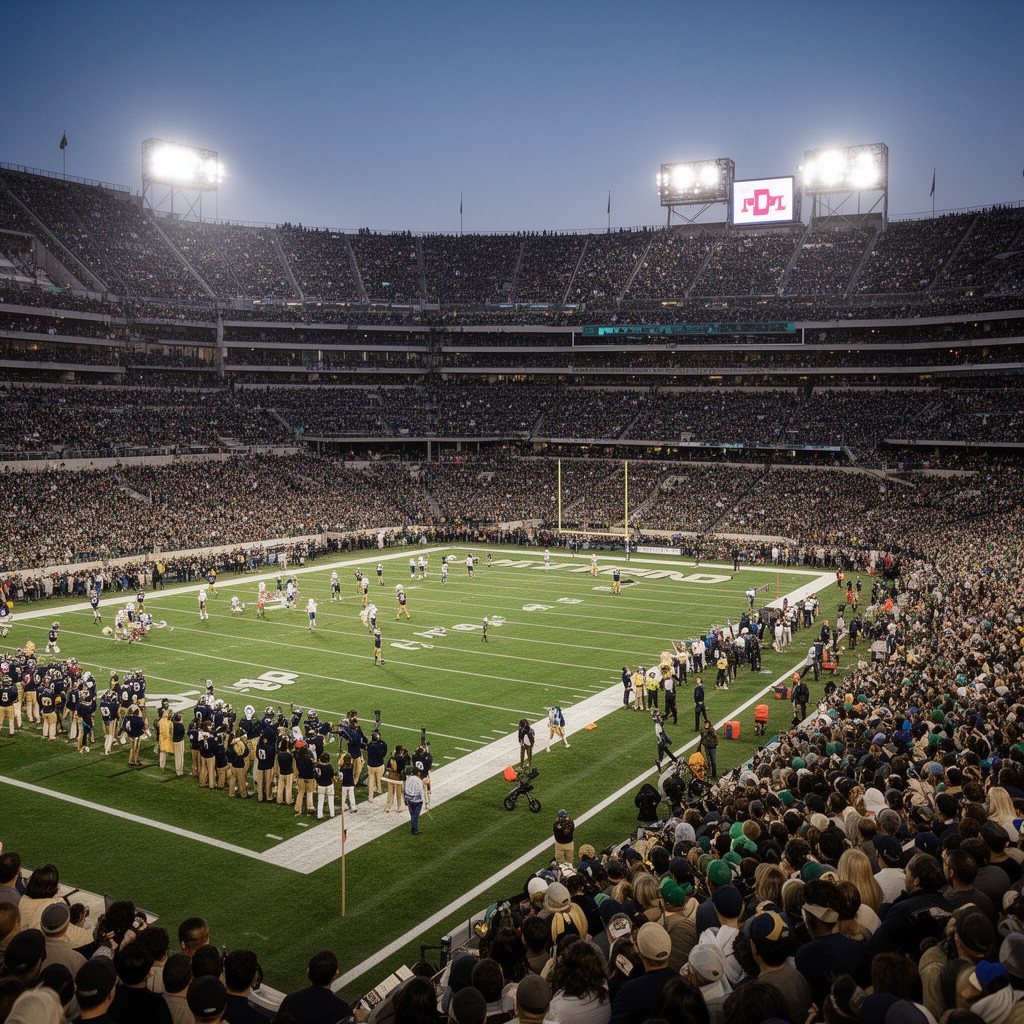 AI-generated illustration of Notre Dame Fighting Irish football