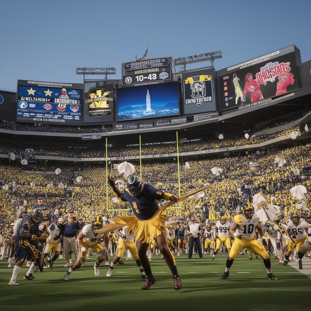 AI-generated illustration of Michigan–Ohio State football rivalry