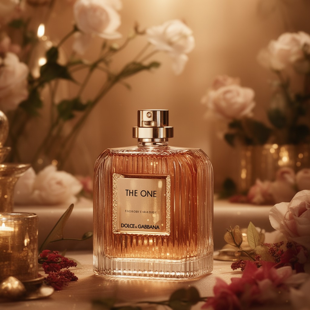 AI-generated illustration of Dolce & Gabbana "The One" fragrance