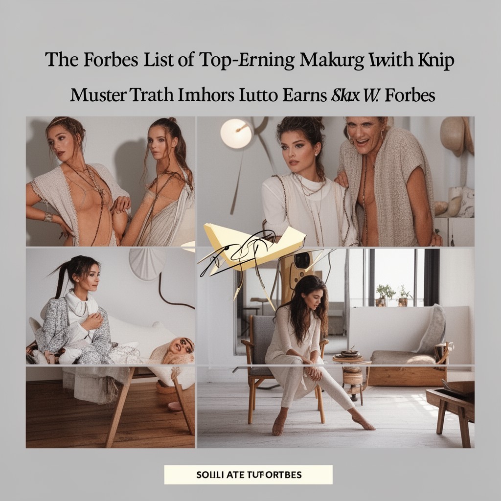 AI-generated illustration of Forbes list of top-earning models