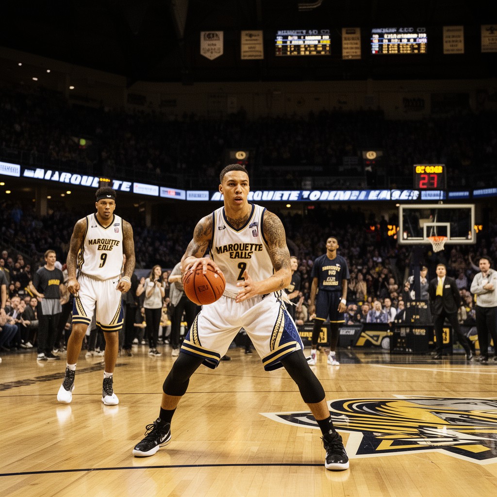 AI-generated illustration of Marquette Golden Eagles men's basketball