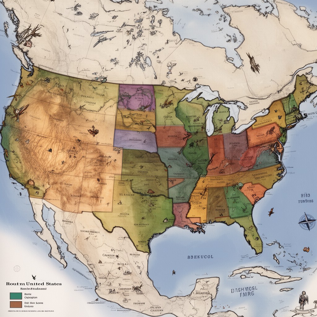 AI-generated illustration of United States South Atlantic states