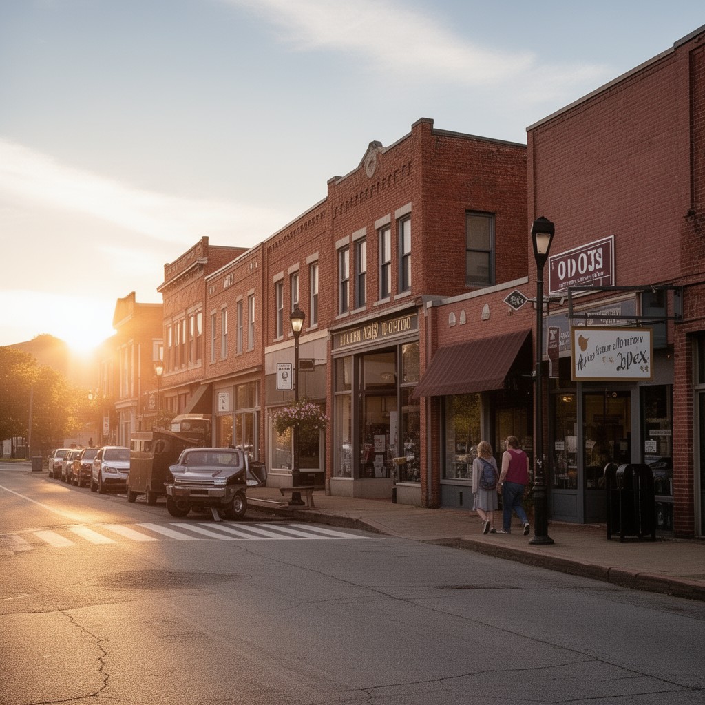 AI-generated illustration of Downtown Apex Historic District