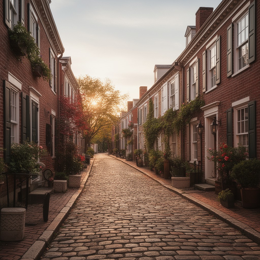 AI-generated illustration of Elfreth's Alley