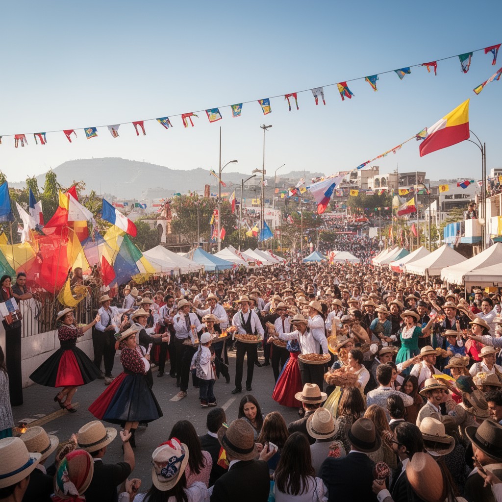 AI-generated illustration of Fiestas Patrias