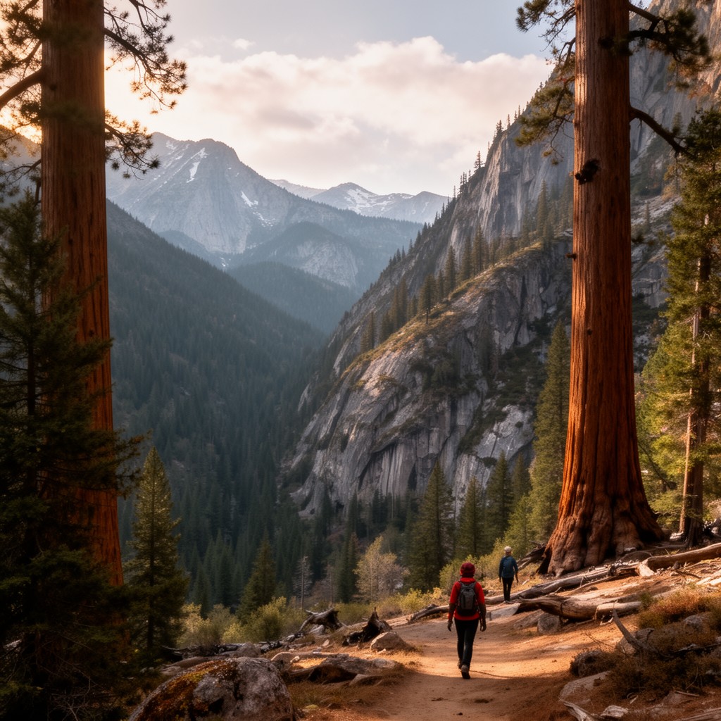 AI-generated illustration of Sequoia and Kings Canyon National Parks