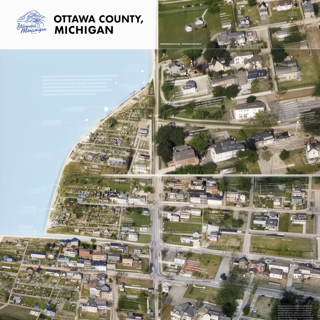 AI-generated illustration of Ottawa County, Michigan