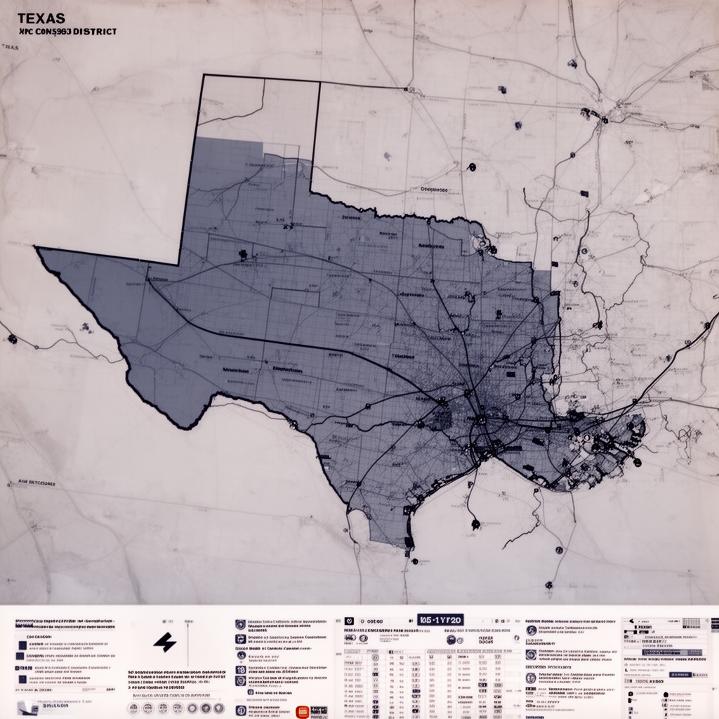 AI-generated illustration of Texas's 22nd congressional district