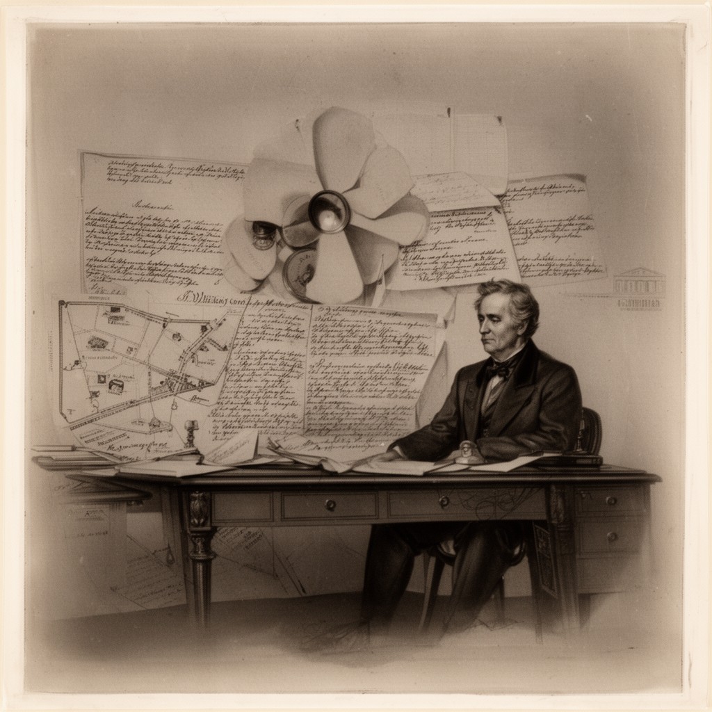 AI-generated illustration of Samuel Blodgett