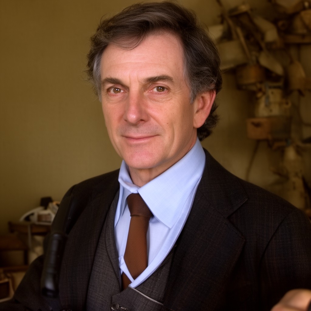 AI-generated illustration of Clive Merrison