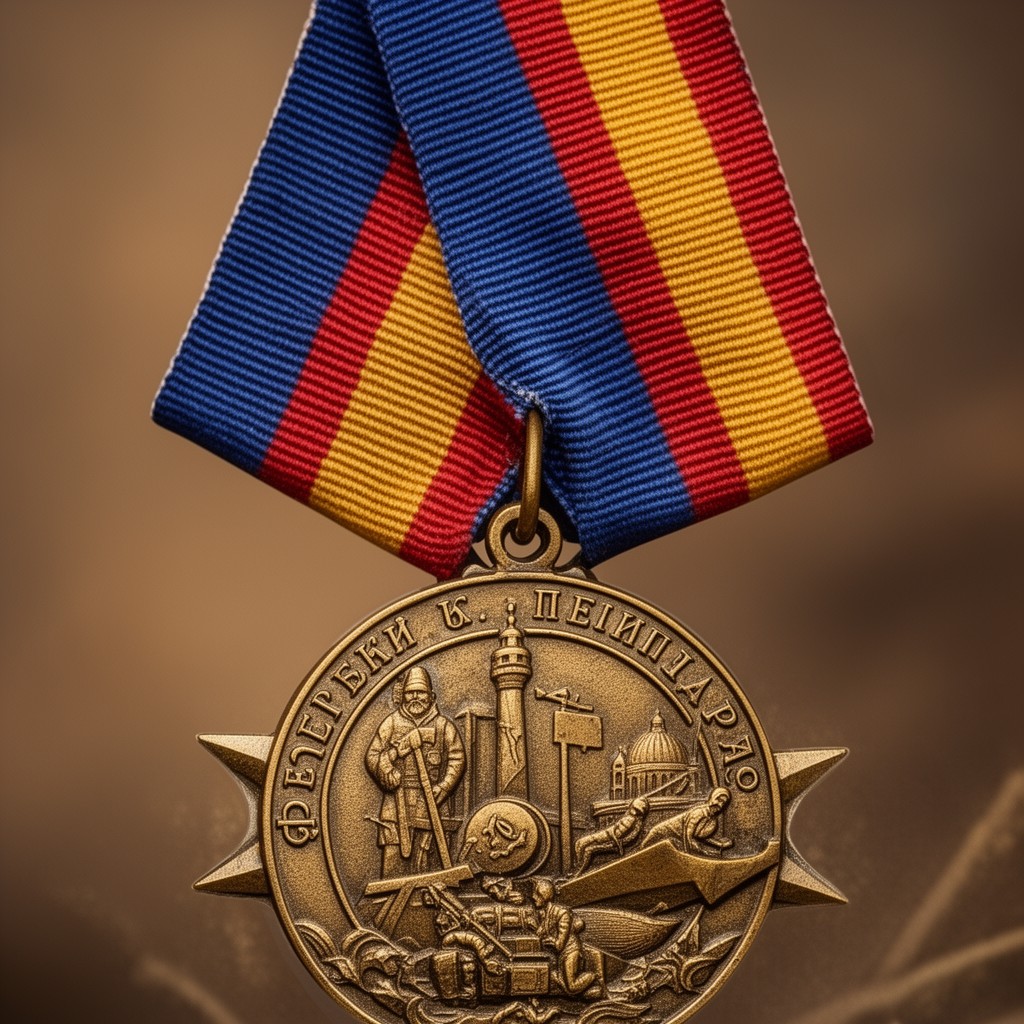 AI-generated illustration of Medal for the Defence of Leningrad