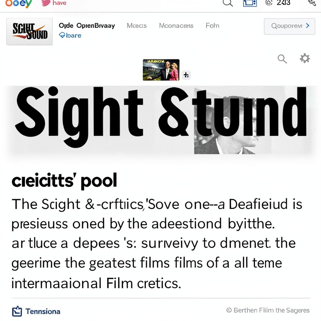 AI-generated illustration of Sight & Sound critics' poll