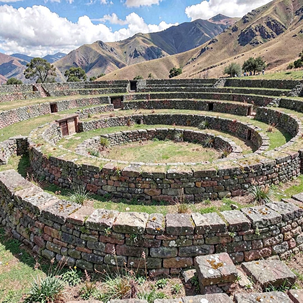 AI-generated illustration of Moray archaeological site
