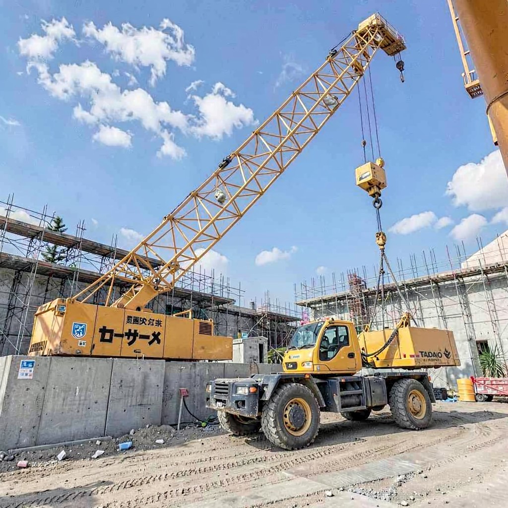 AI-generated illustration of Japanese crane company Tadano