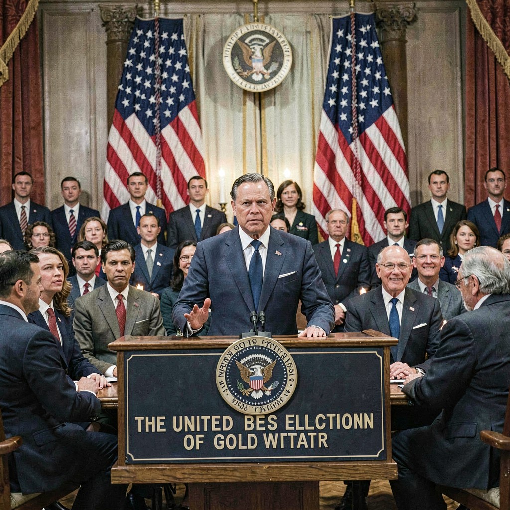 AI-generated illustration of United States presidential election, 1964