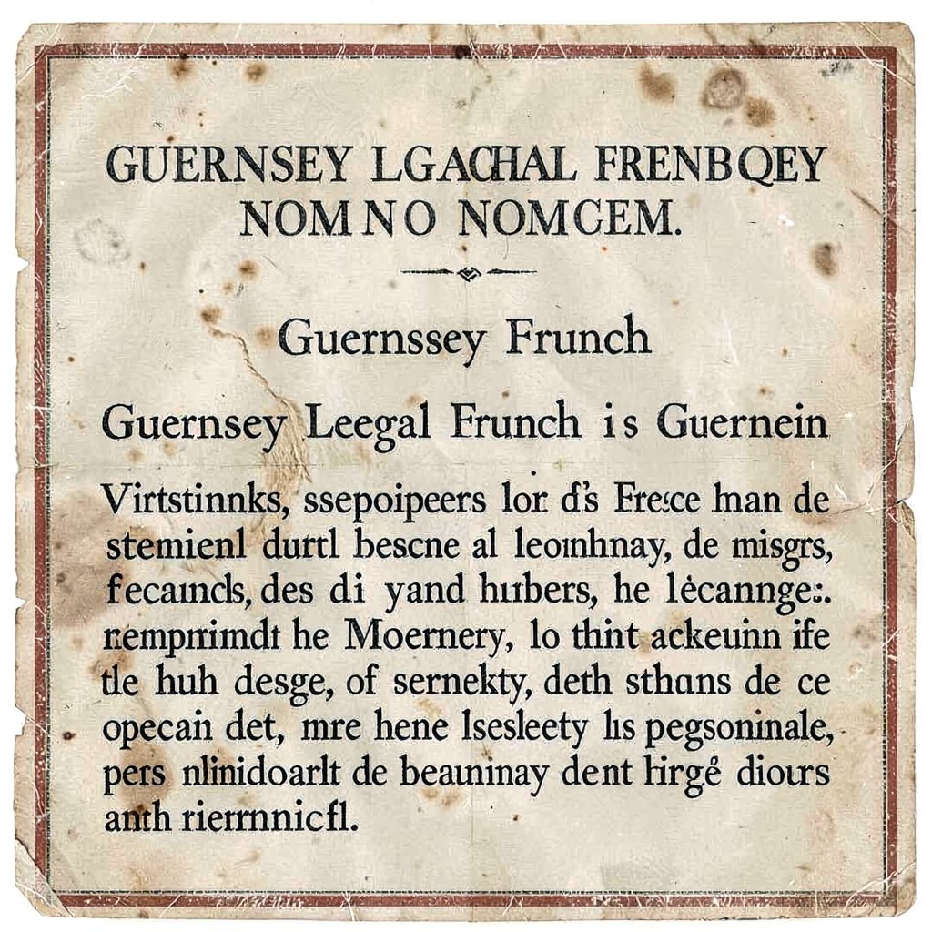 AI-generated illustration of Guernsey Legal French