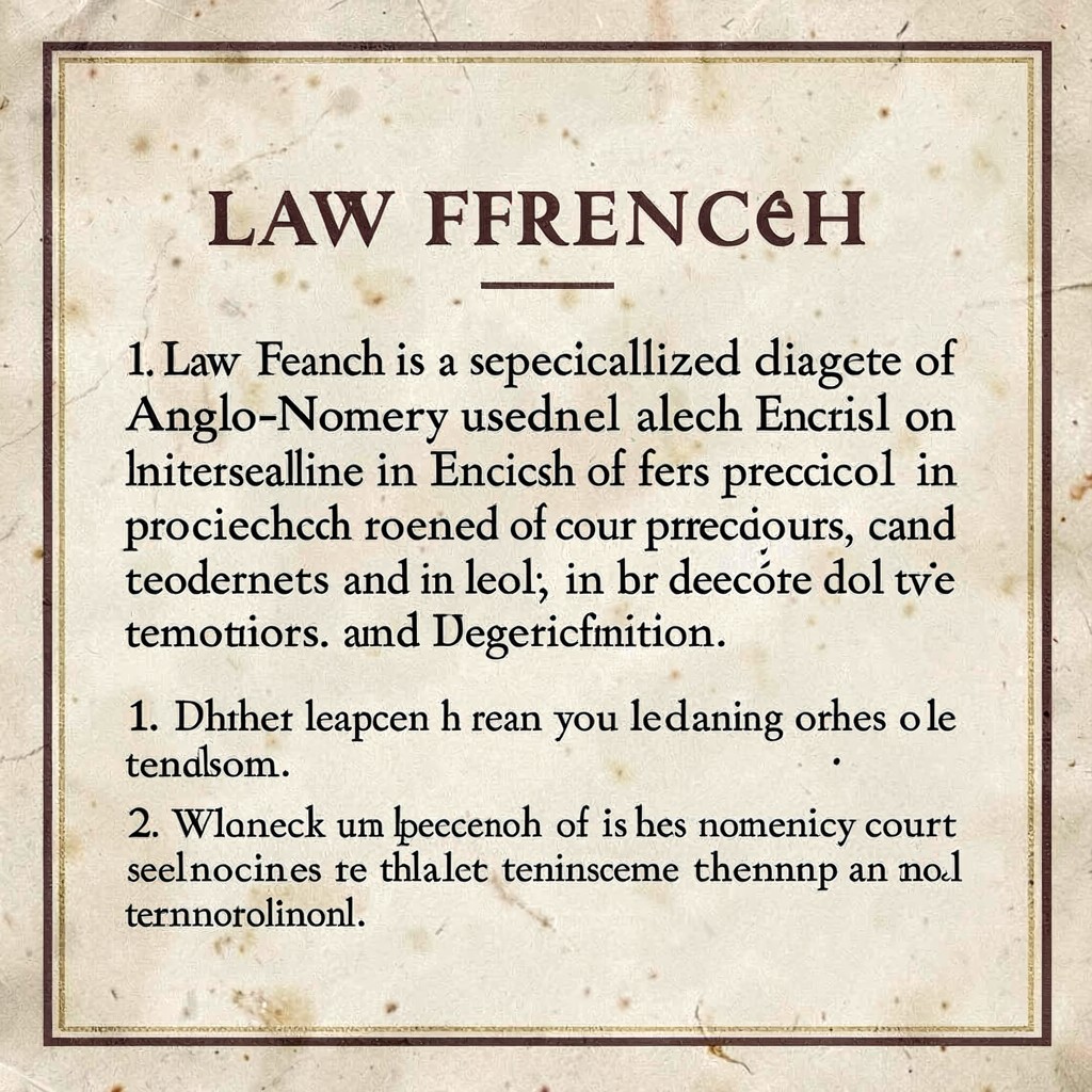 AI-generated illustration of Law French