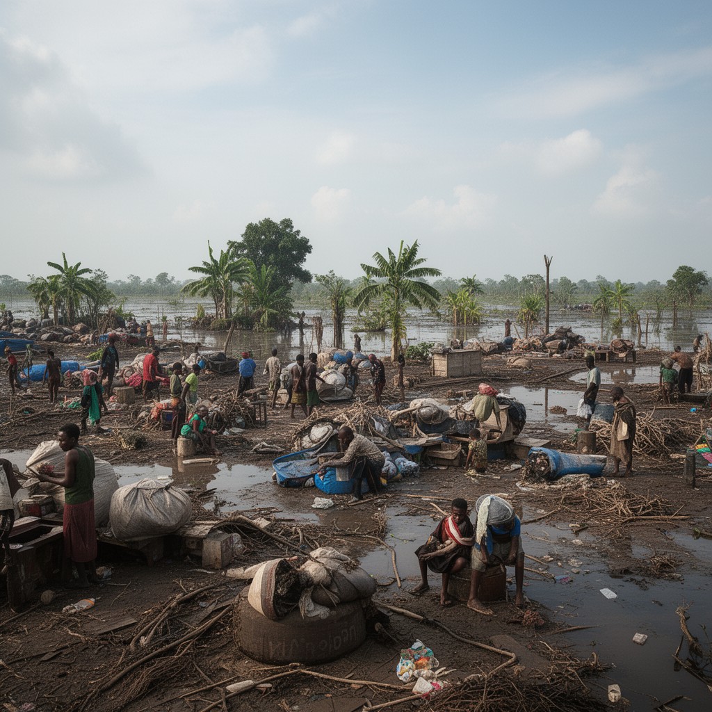 AI-generated illustration of Niger Delta conflict