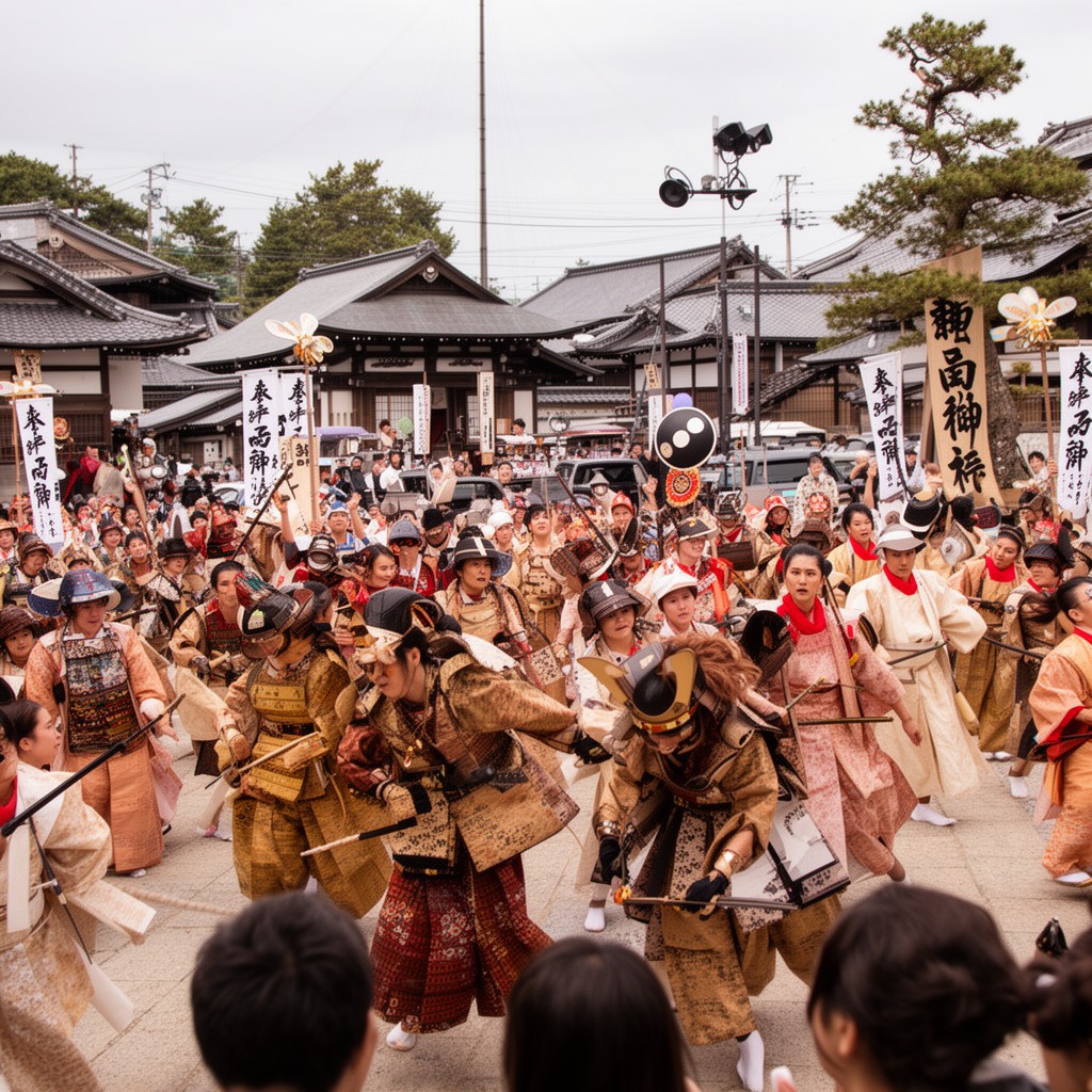AI-generated illustration of Jidai Matsuri
