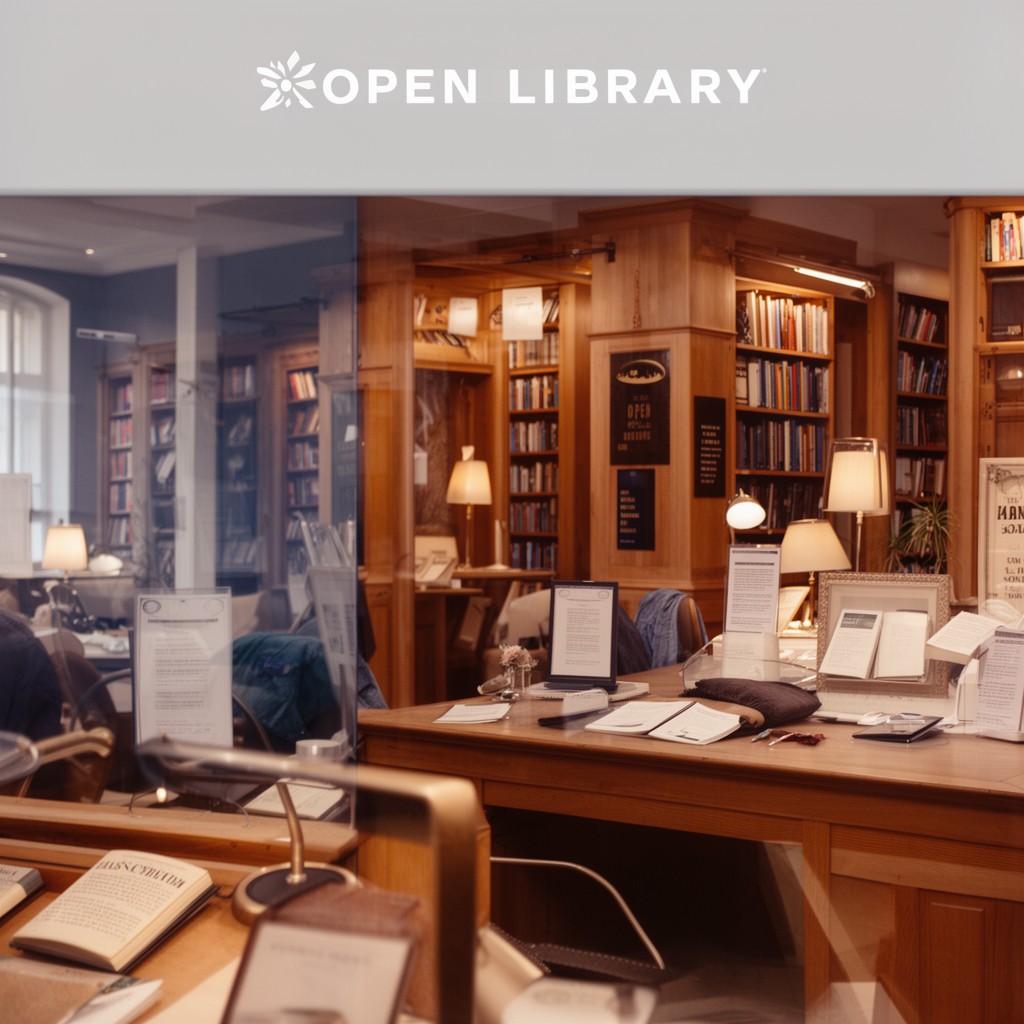 AI-generated illustration of Open Library project