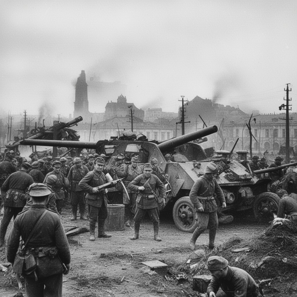 AI-generated illustration of Kharkov defensive operations (1941)