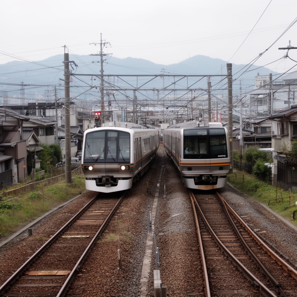AI-generated illustration of Tōkaidō Main Line