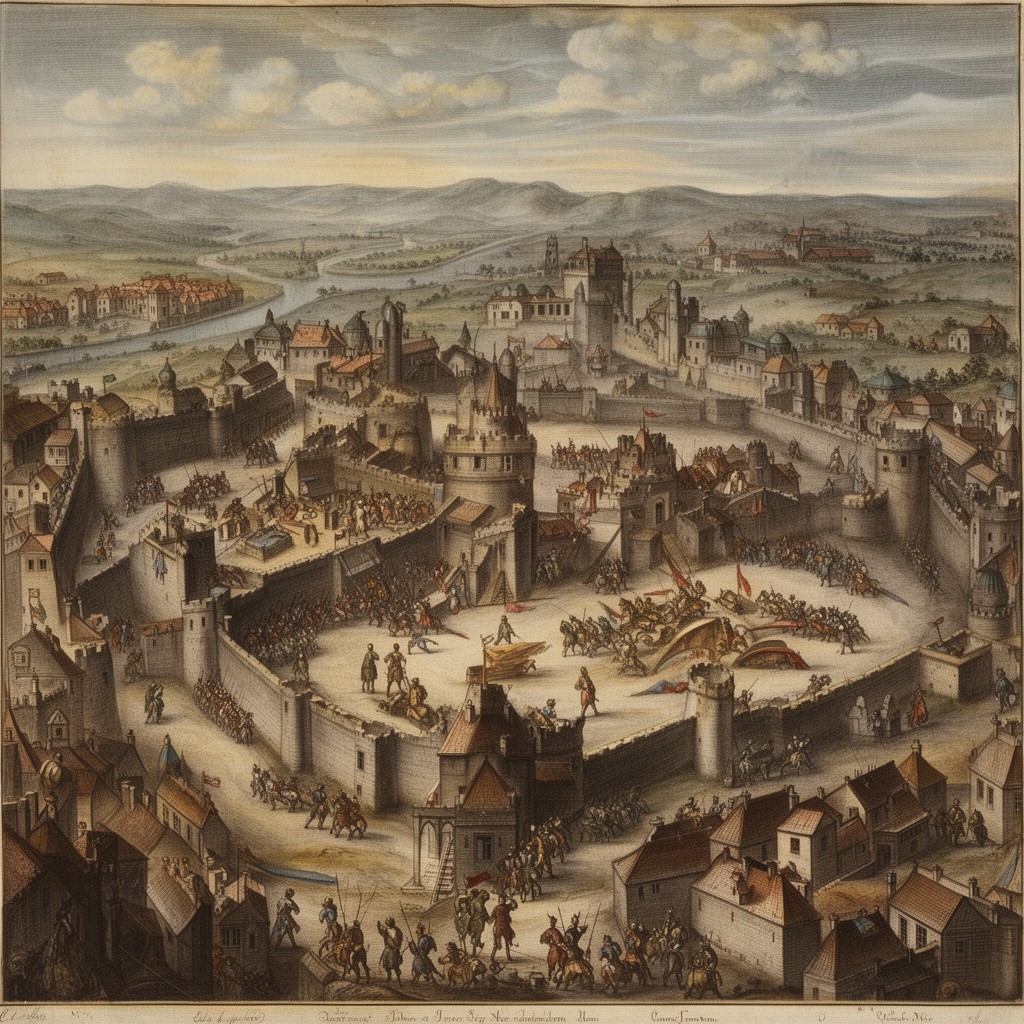 AI-generated illustration of Siege of Namur (1692)