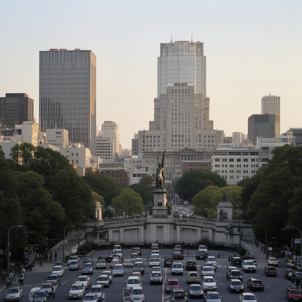 AI-generated illustration of Chiyoda, Tokyo, Japan
