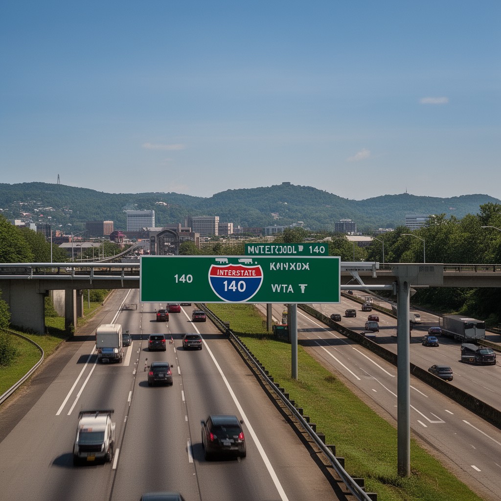 AI-generated illustration of Interstate 140
