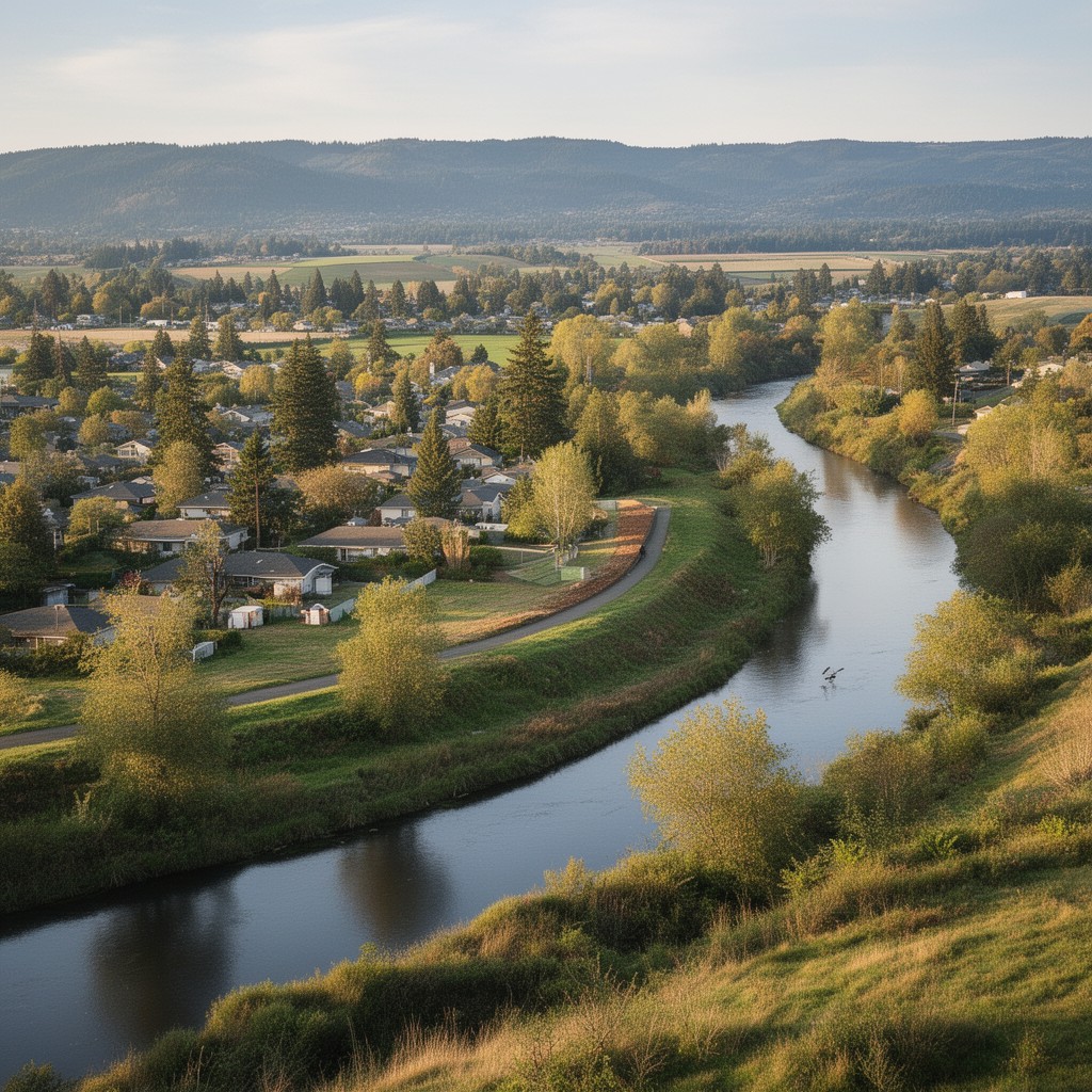 AI-generated illustration of Tualatin River