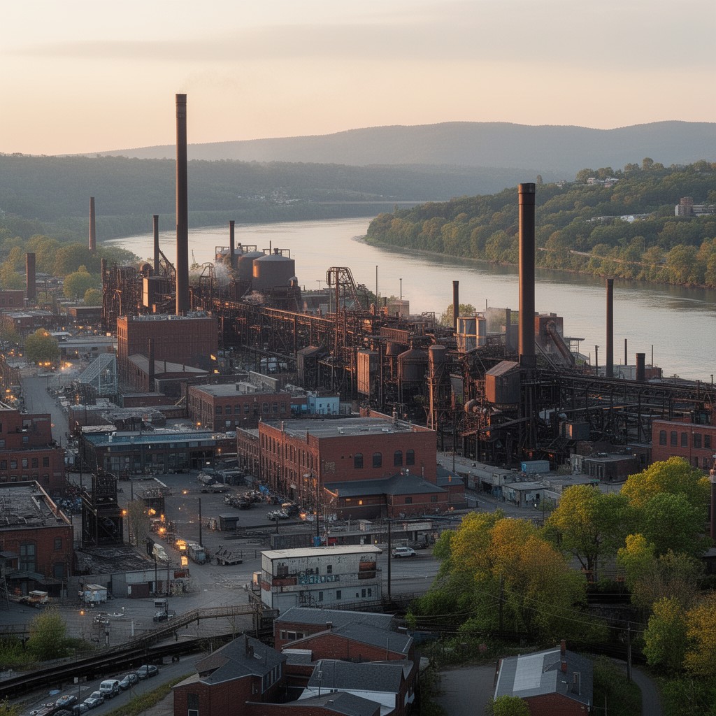 AI-generated illustration of Steubenville, Ohio