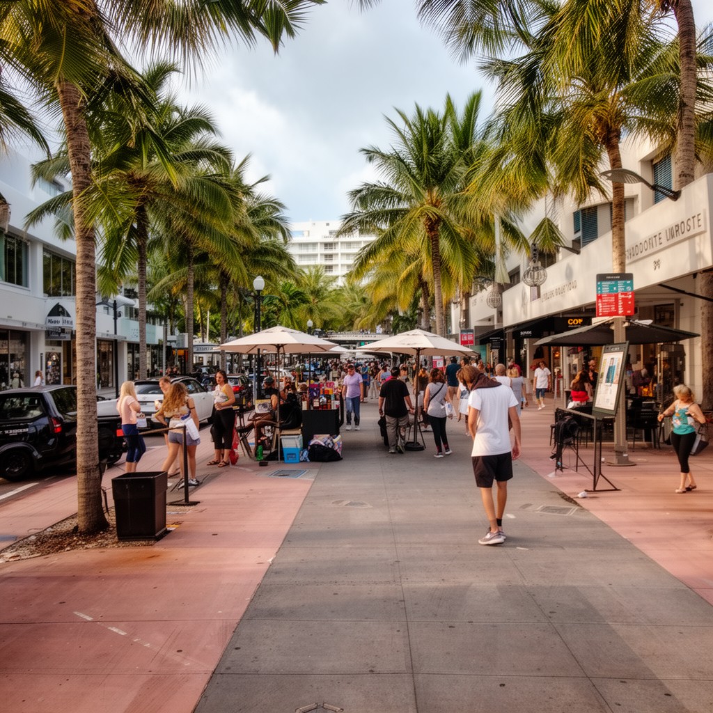 AI-generated illustration of Lincoln Road