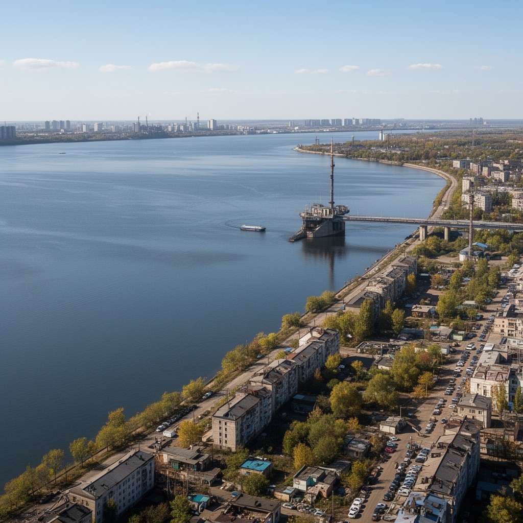 AI-generated illustration of Volgograd Reservoir