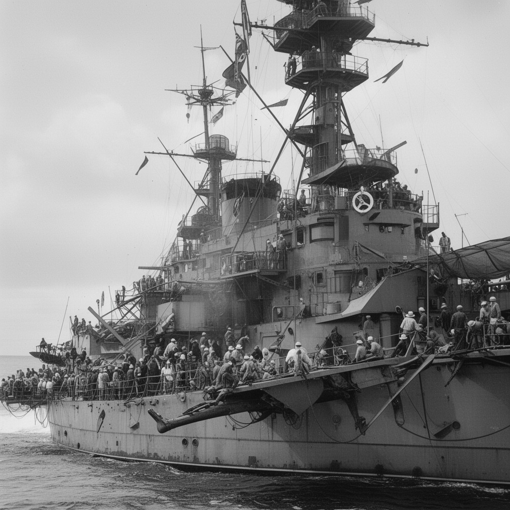 AI-generated illustration of South American Division of the Royal Navy