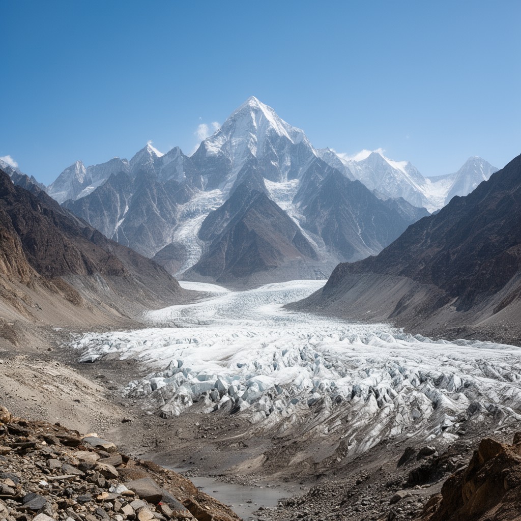 AI-generated illustration of Siachen Muztagh