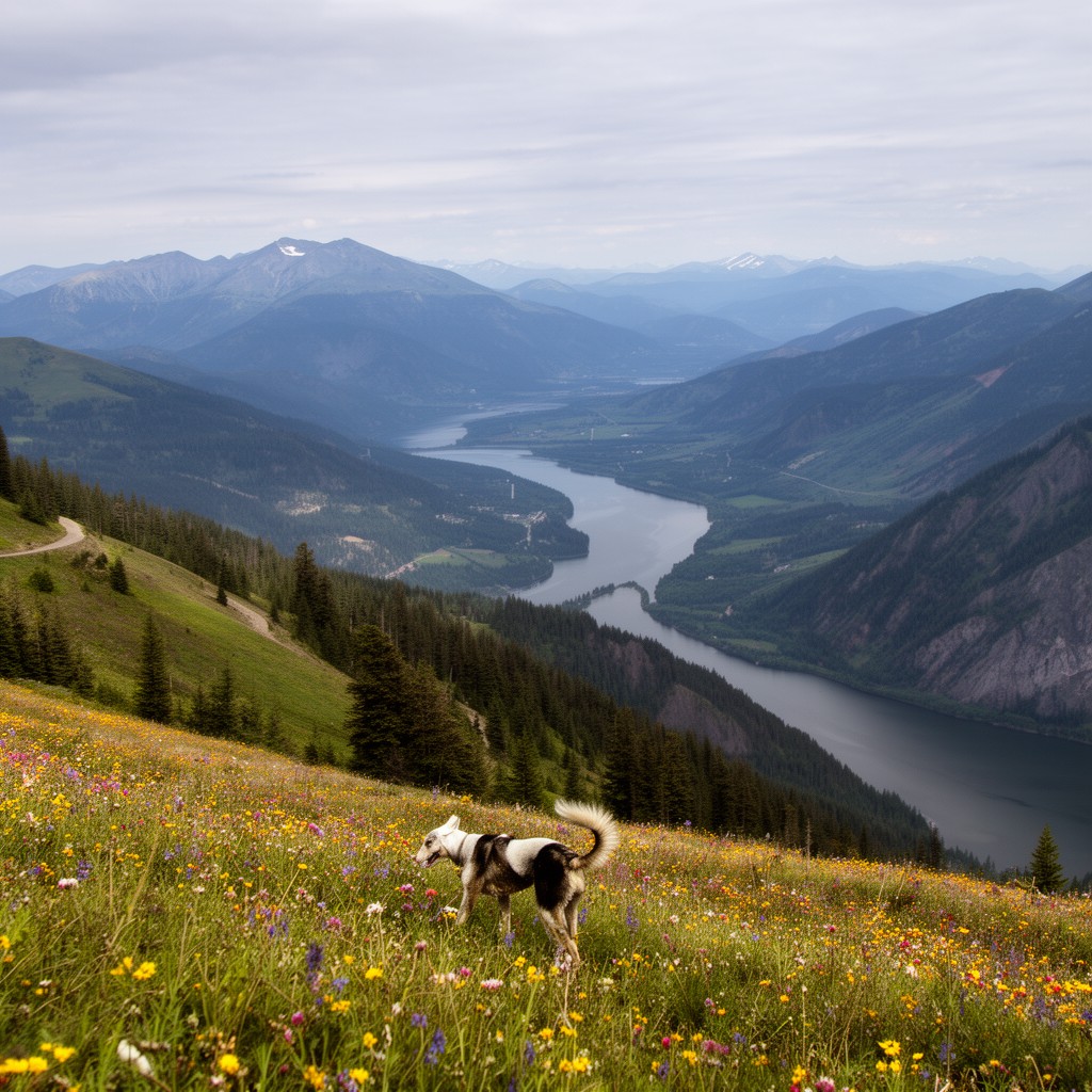 AI-generated illustration of Dog Mountain Trail